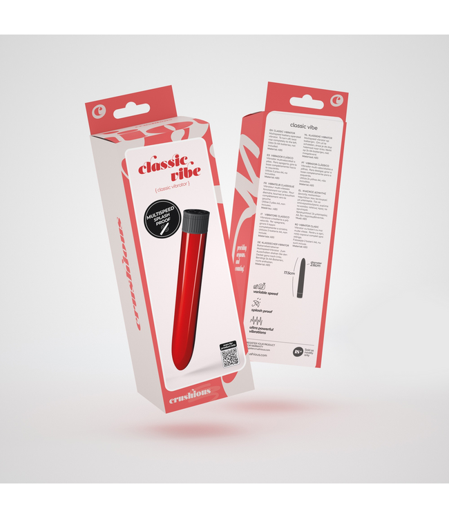 Crushious Classic Vibe Red: Elegant Beginner's Metal Vibrator with Adjustable Vibrations