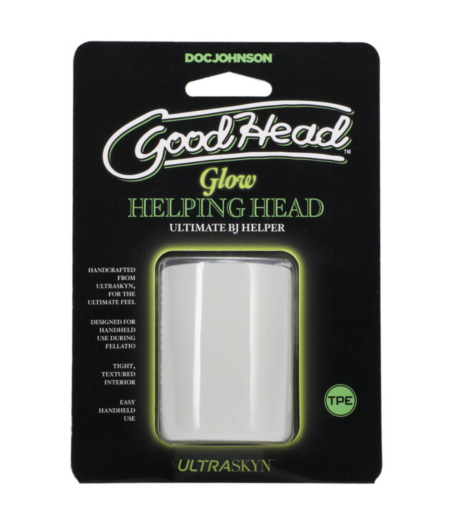 Doc Johnson Ultraskyn Glow Mini Masturbator Sleeve Voor Fellatio - Groen Lichtgevende Sleeve