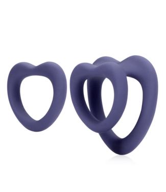 Loveline Violet Storm Heart Cockring Set - Comfort, Intensity & Playful Pleasure