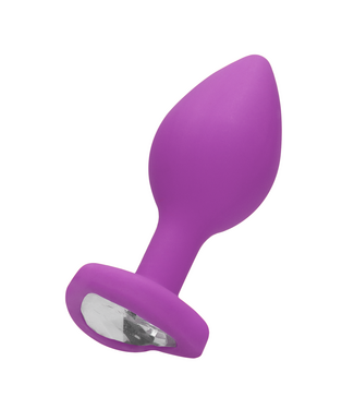 Ouch! Butt Plug Met Flexibele Nek En Paars Kristal - 7,3 cm, Stijlvolle Stimulatie