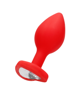 Ouch! Diamond Heart Butt Plug - 7.3 cm Stylish Pleasure with Sparkling Design