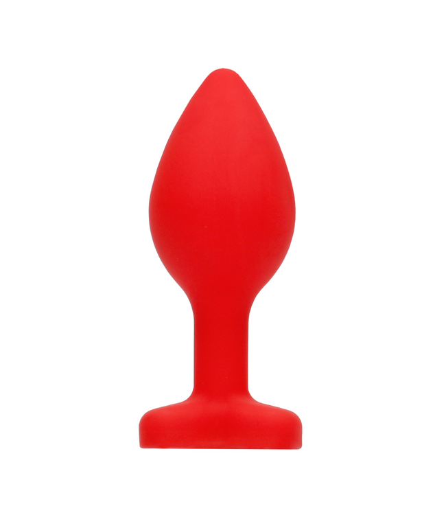 Ouch! Butt Plug 7,3 cm Met Hartvormige Kristal En Flexibele Nek