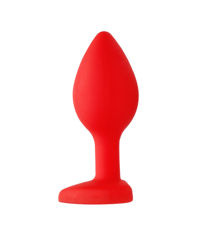 Ouch! Butt Plug 7,3 cm Met Hartvormige Kristal En Flexibele Nek