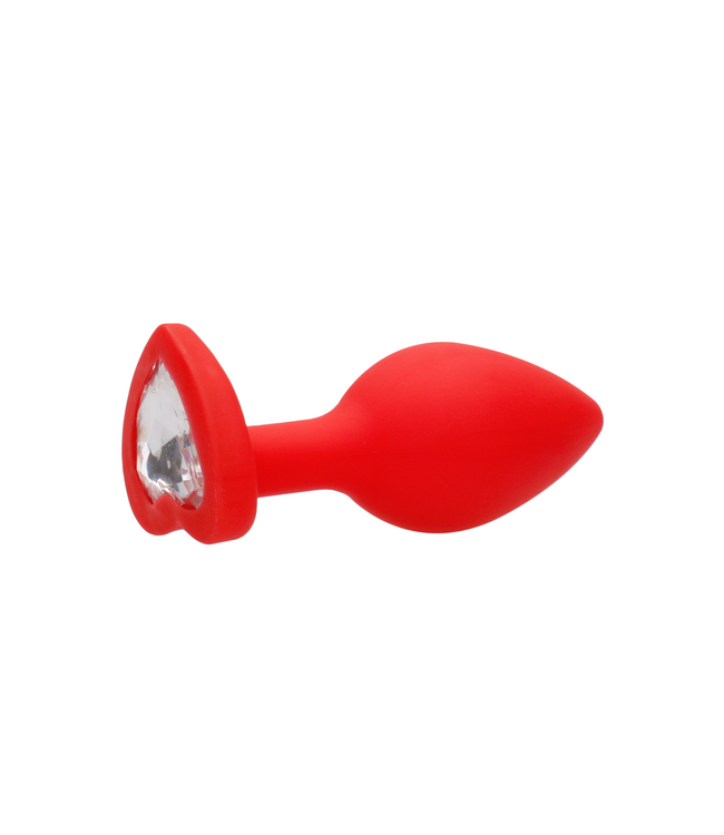 Ouch! Diamond Heart Butt Plug - 7.3 cm Stylish Pleasure with Sparkling Design