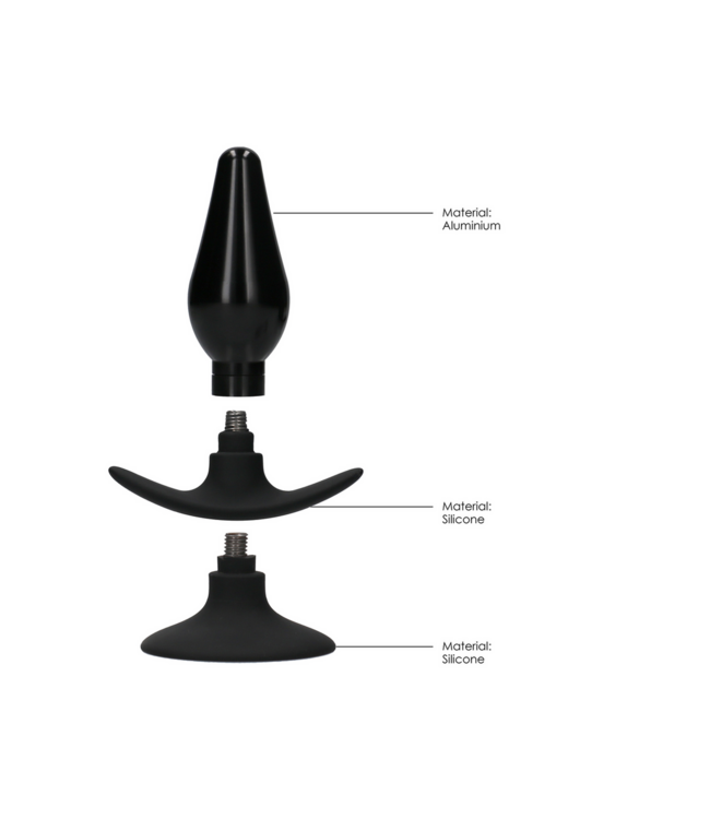 Ouch! Austauschbares Buttplug-Set 11 cm – Ergonomisch & Vielseitig