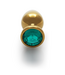 Ouch! Eleganter Buttplug mit Edelstein – 8 cm in Gold & Smaragdgrün