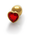 Ouch! Ouch! Aluminium Buttplug 8 cm Met Gouden Edelsteenbasis