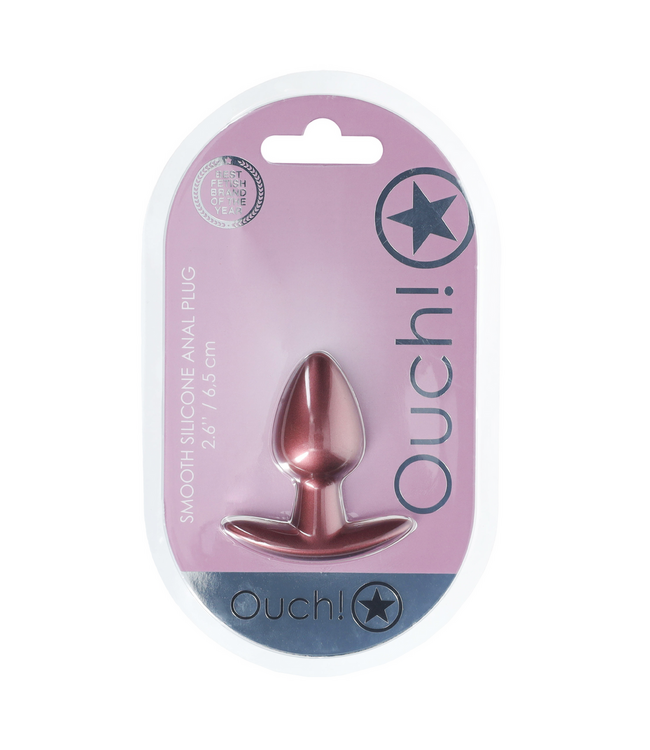 Ouch! Weicher Silikon-Analplug 6,5 cm Roségold – Stilvoller Genuss