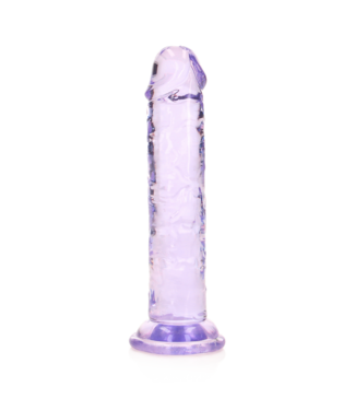 RealRock RealRock Transparante Realistische Dildo Met Zuignap 15,5x2,8 cm Paars