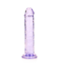 RealRock RealRock Transparante Realistische Dildo Met Zuignap 15,5x2,8 cm Paars