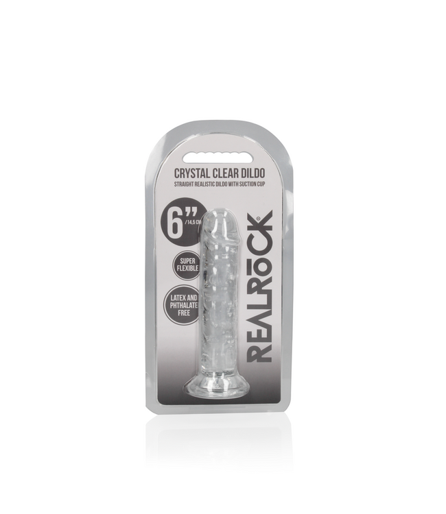 RealRock Realistischer Dildo 15,5 cm mit Saugnapf – Transparent und phthalatfrei