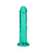 RealRock Flexibler Dildo mit Saugnapf 15,5 cm – Türkis & Transparent, sicher für alle Anwendungen