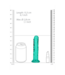 RealRock Flexibler Dildo mit Saugnapf 15,5 cm – Türkis & Transparent, sicher für alle Anwendungen