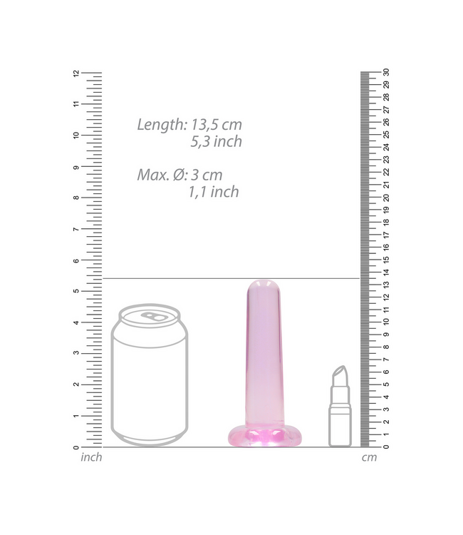 RealRock Crystal Clear Non-Realistic Dildo 13.5cm with Suction Cup