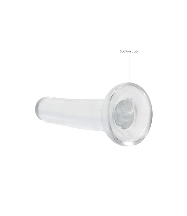 RealRock REALROCK Kristallklarer Dildo mit Saugnapf, 13,5 cm, TPE, phthalatfrei