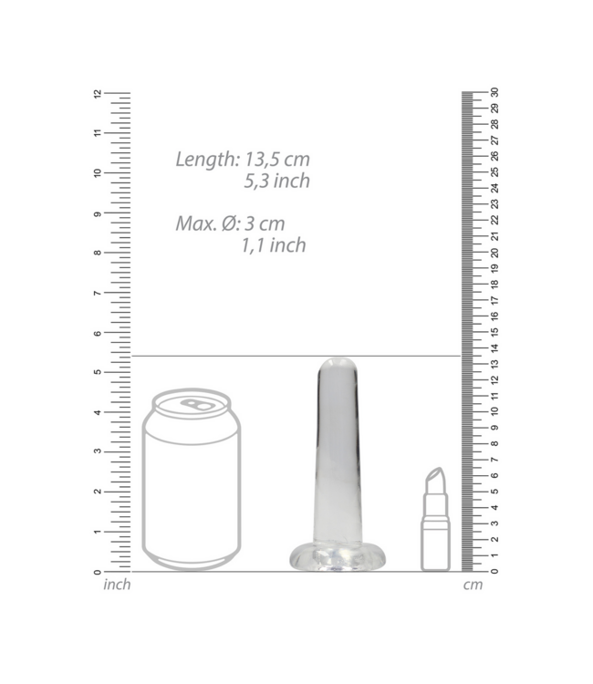 RealRock RealRock Crystal Clear Dildo Met Zuignap 13,5 cm Transparant TPE