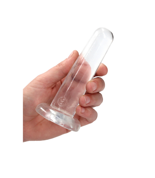 RealRock REALROCK Kristallklarer Dildo mit Saugnapf, 13,5 cm, TPE, phthalatfrei