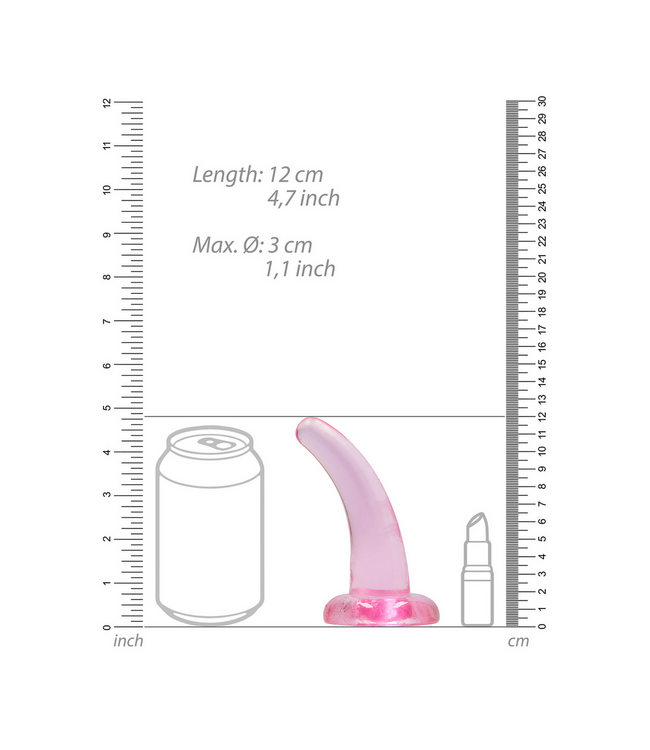 RealRock RealRock Crystal Clear Zuignap Dildo 12 cm - Veilig en Ftalatenvrij
