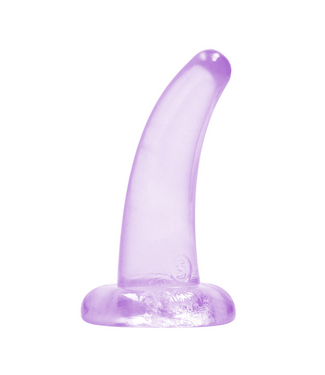 RealRock RealRock Crystal Clear Dildo 12 cm Paars Met Zuignap Voor Anaal En Vaginaal Gebruik