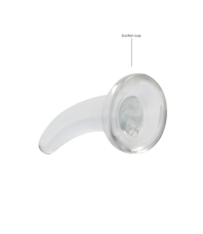 RealRock Crystal Clear Non-Realistic Dildo 12cm with Suction Cup - Phthalate-Free