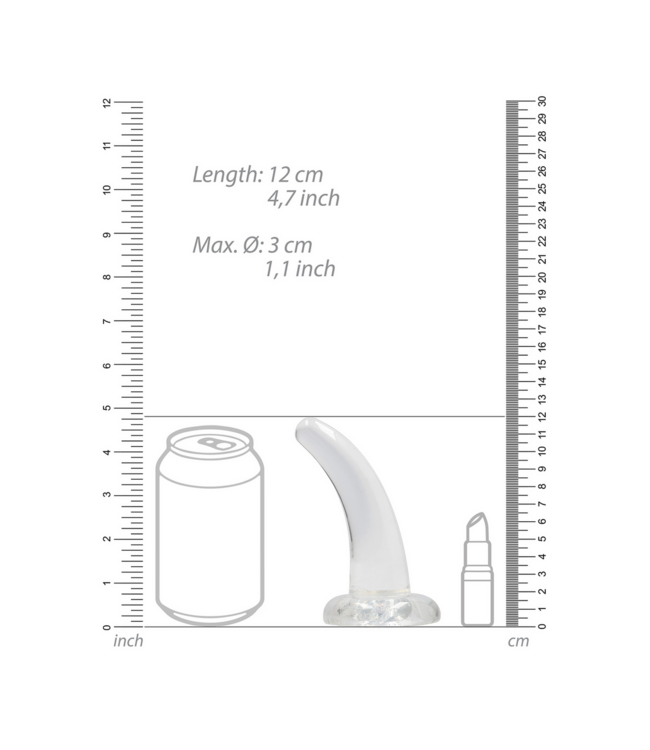 RealRock Crystal Clear Dildo mit Saugnapf 12 cm – Phthalatfrei & vielseitig