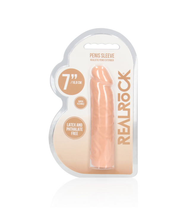 RealRock Realistic Penis Sheath 7/17 cm - Soft, Safe TPE for Ultimate Pleasure