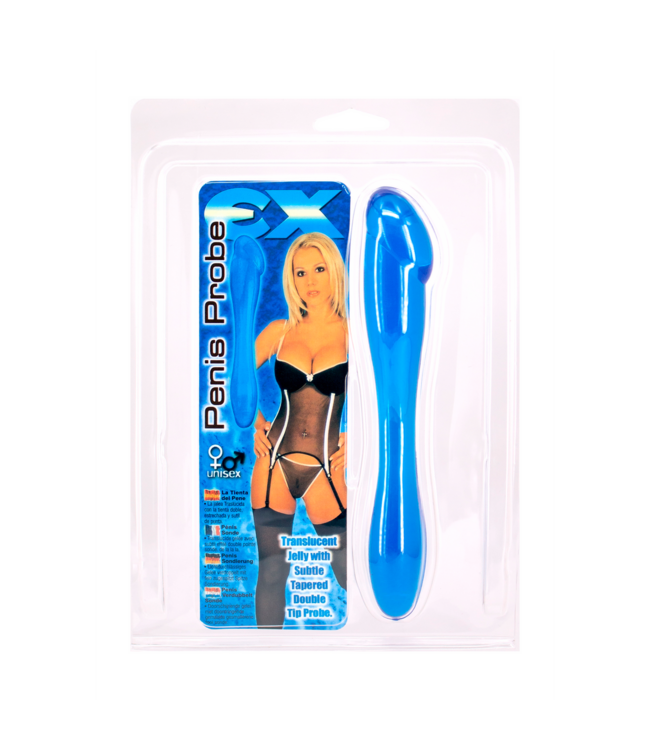 Seven Creations Blauwe Penis Sample Vibrator 15cm Met Intense Vibratiestanden