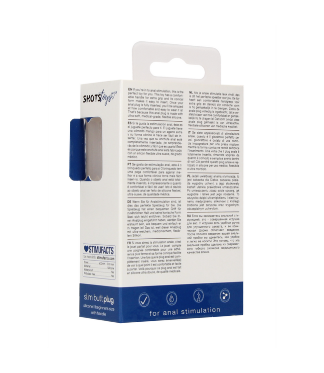 Shots Toys Slim Beginner Butt Plug 8.3 cm - Comfortable and Safe Anal Pleasure