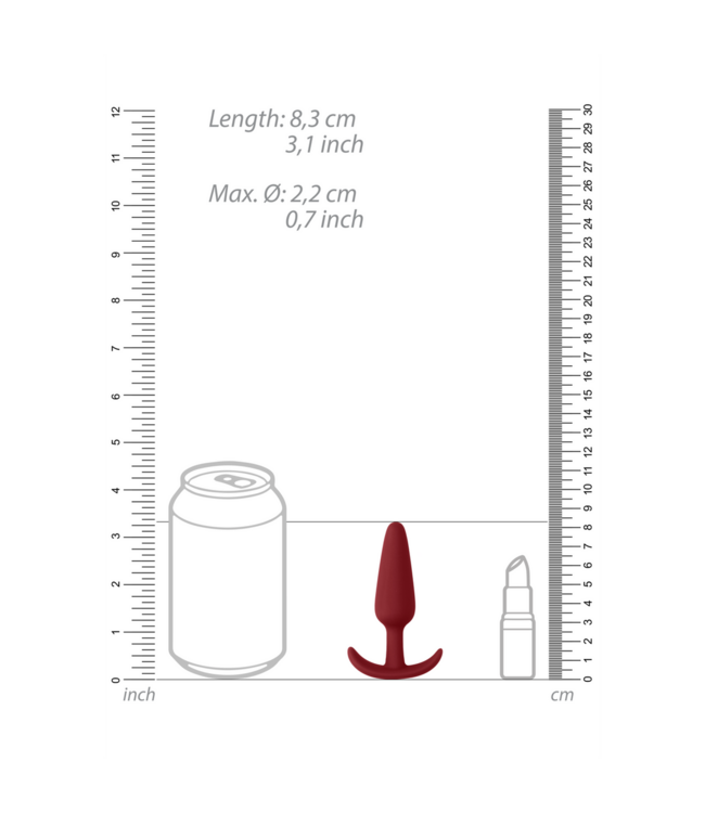 Shots Toys Medische Siliconen Buttplug 8,3 cm Met Flexibele Handgreep Voor Beginners