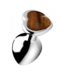 XR Brands Tiger Eye Hartvormige Aluminium Anal Plug 8,4 cm Veilig Plezier
