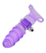 XR Brands Double Finger Banger G-Spot Vibrator - Waterproof Ribbed Purple Toy