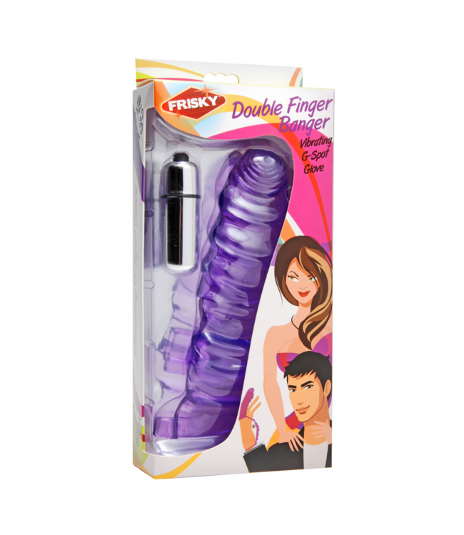 XR Brands G-Spot Vibro Vingermoffen Met Geribbeld Ontwerp En Waterdichte Bullet