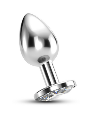 Crushious Crushious Transparante Anale Plug 6 cm Metalen Sieraad Voor Temperatuurspelletjes