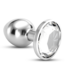 Crushious Crushious Transparante Anale Plug 6 cm Metalen Sieraad Voor Temperatuurspelletjes