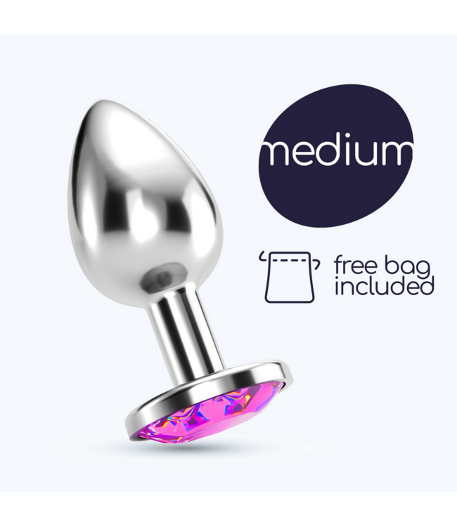 Crushious Bijou Medium Pink Anal Plug - Luxurious Jewelry for All Levels