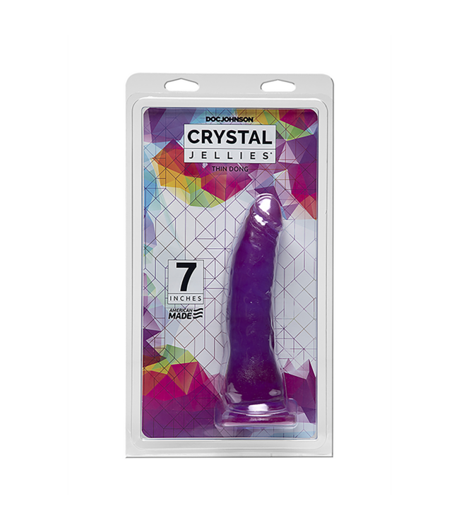 Doc Johnson Slim Crystal Dildo 7-inch – Realistic Shape & Suction Cup Pleasure