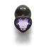 Ouch! Ouch! Aluminium Buttplug 8 cm Met Juwelen En Veilig Basis Gunmetal Paars