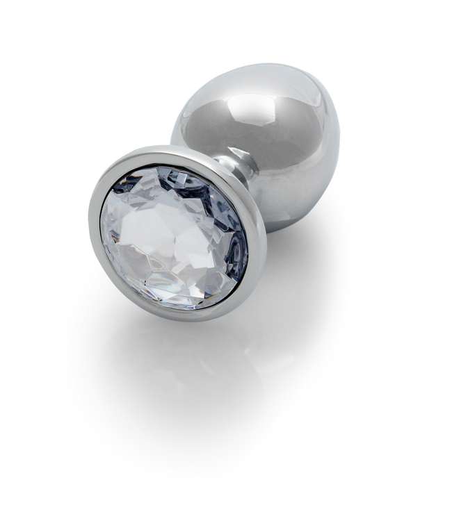 Ouch! Luxus Aluminium-Buttplug mit Edelstein – 9,3 cm für intensiven Spaß