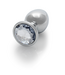 Ouch! Ouch! Aluminium Butt Plug Met Ronde Zilveren Edelsteen 9,3 cm