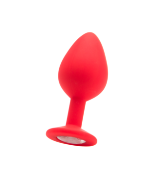 Ouch! Flexibele Grote Buttplug 10 cm Met Rode Diamantbasis - Ouch! by Shots