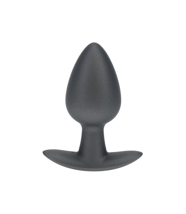 Ouch! Ouch! Medium Soft Silicone Anal Plug 3.1" Gunmetal - Ultimate Comfort
