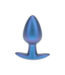 Ouch! Ouch! Medium Silicone Anal Plug 3.1" - Metallic Blue Elegance