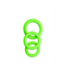Ouch! Siliconen Glow in the Dark Penisring Set Met Dubbele Ringen - 3 Stuks