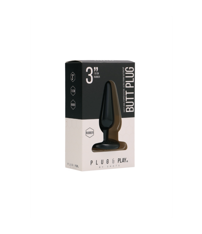 Plug Play Basic Buttplug 7,5 cm – Weich, sicherer Saugnapf & hygienisch