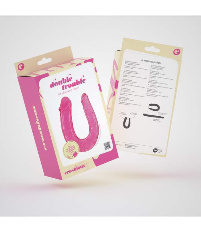 Crushious Flexibler 27 cm Doppeldildo in Rosa – Für Solo- und Paar-Vergnügen