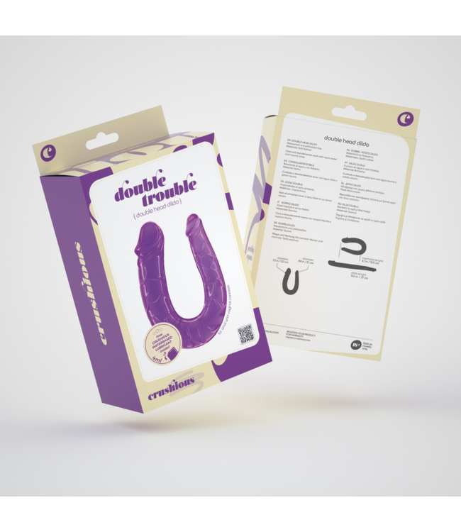 Crushious Crushious Flexibele Dubbele Dildo 27 cm Paars - Realistisch & Waterdicht