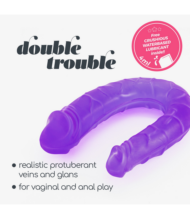 Crushious Bendable Double Dildo 27cm Purple - Ultimate Pleasure Awaits!