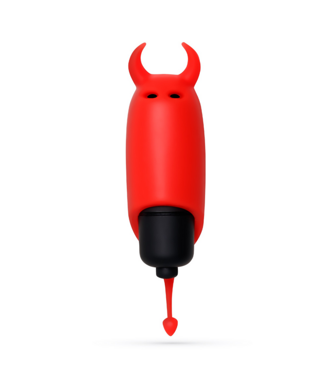 Crushious O-Pet Devil Red: Discreet Silicone Bullet Vibrator with 10 Settings