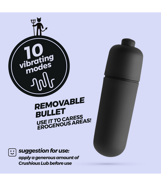 Crushious Crushious O-Pet Compacte Rode Siliconen Bullet Vibrator Met 10 Modi