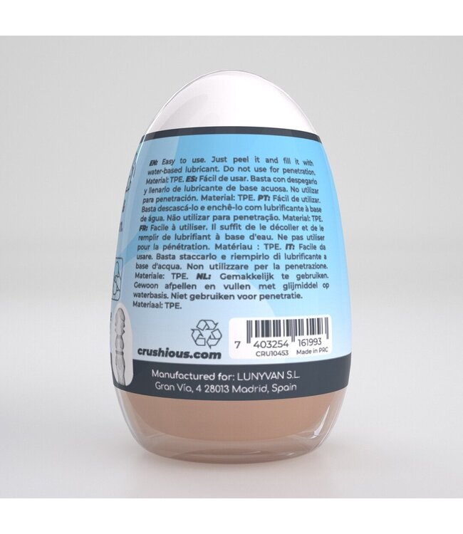 Crushious Ezy Egg Blue Masturbator - Intense Pleasure & Easy Maintenance